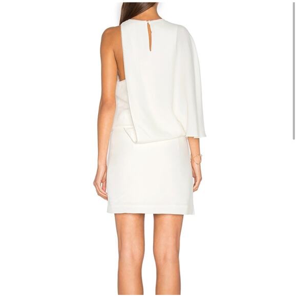 Halston Heritage Silk Blend One Shoulder Dress Size 2 - Picture 4 of 10